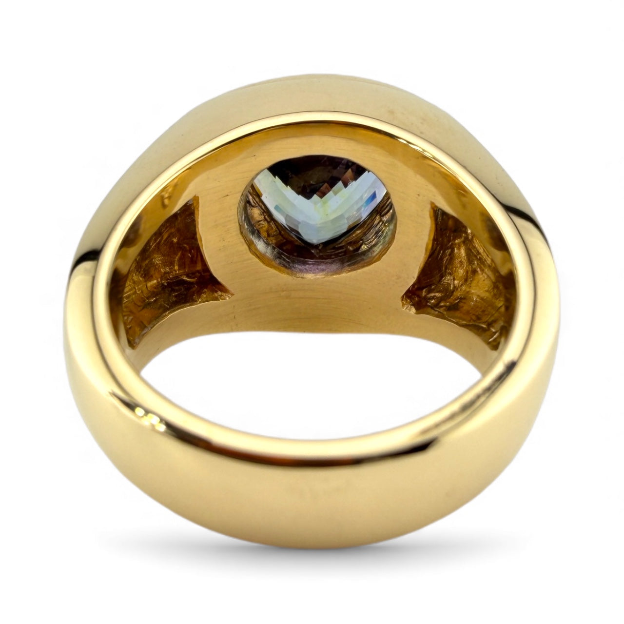 14K 7.16CT Tanzanite Trillion Ring