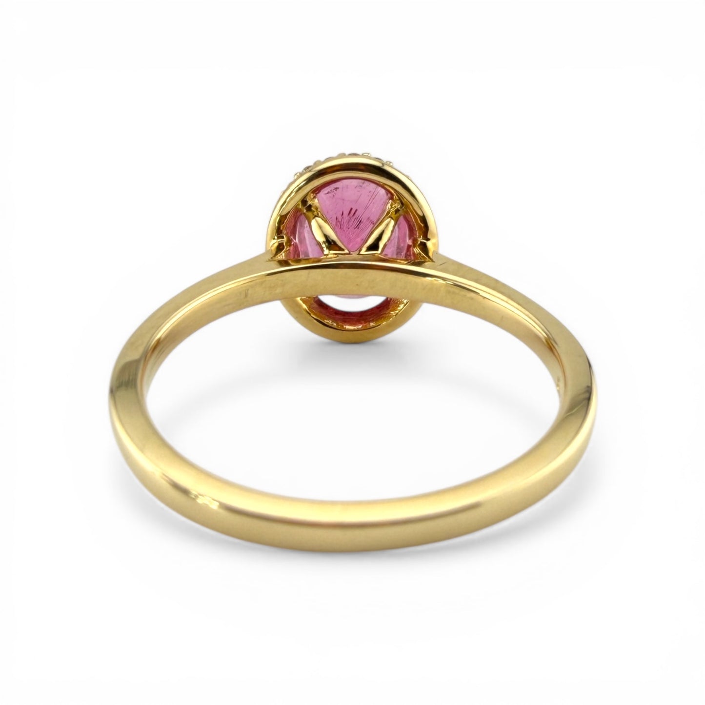 Y14K 1.35CT Tourmaline & .12CTW Diamond Ring
