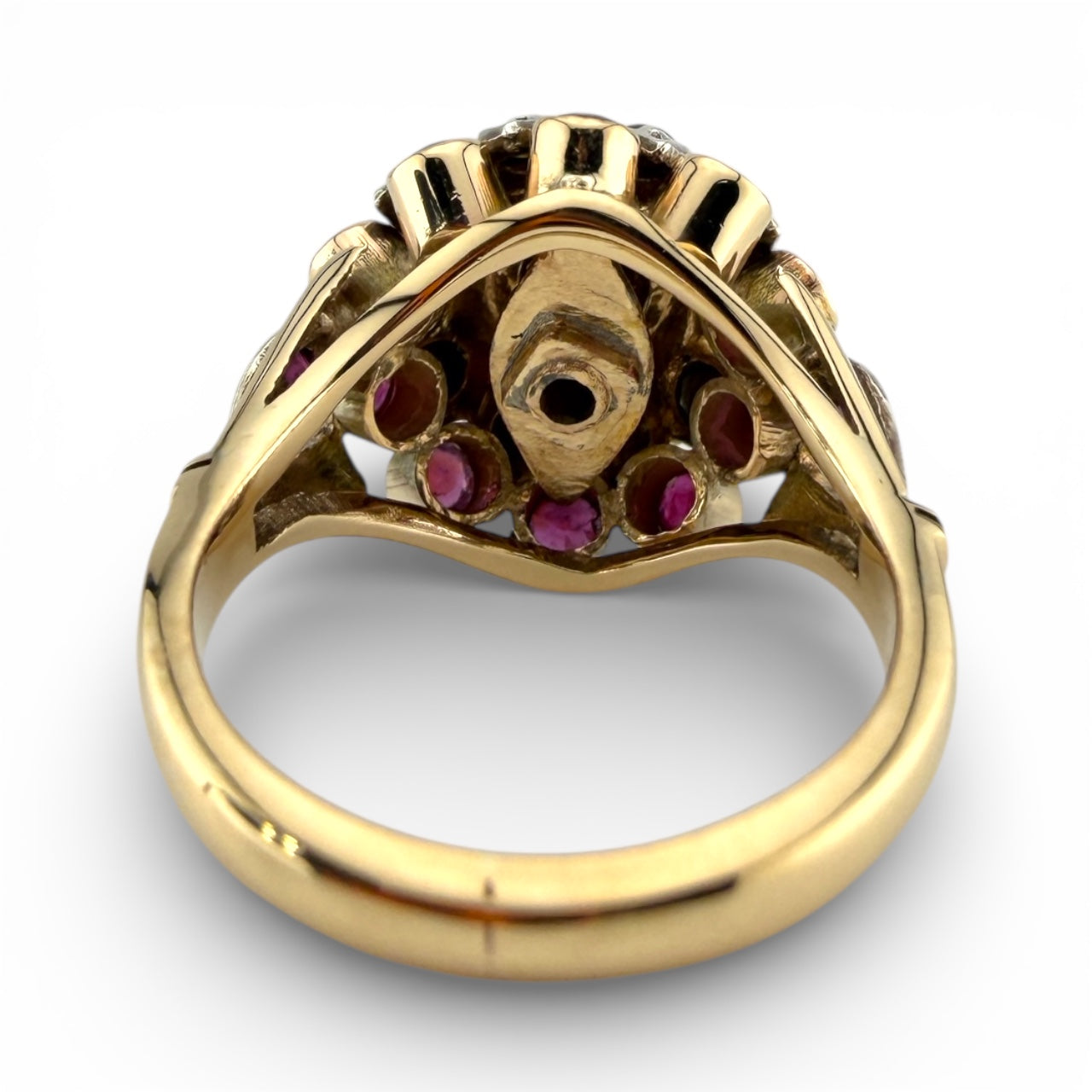 Yellow 10K Vintage Ruby & Star Sapphire Ring