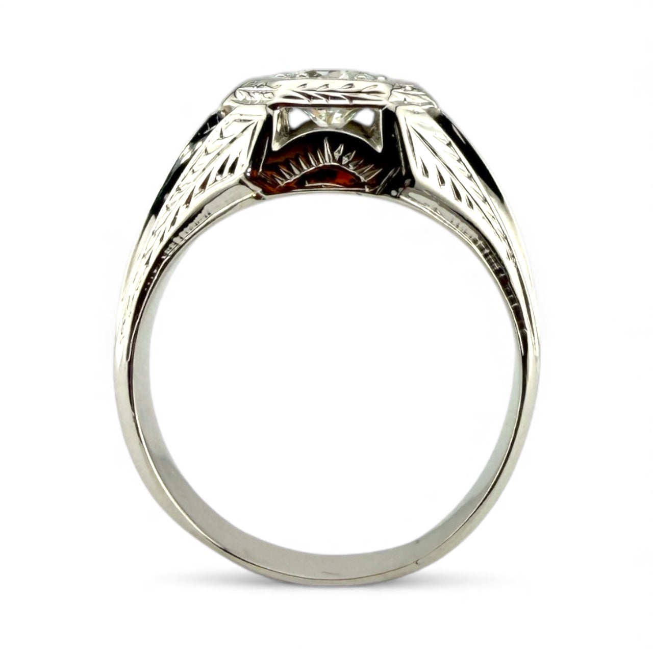 White 20K VS2 H .72CT Diamond Ring