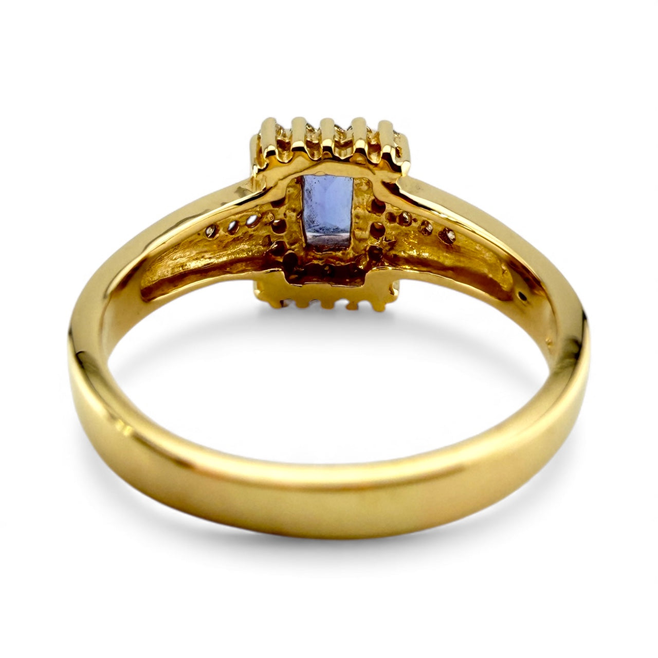 Yellow 14K Tanzanite & .36CTW Diamond Ring