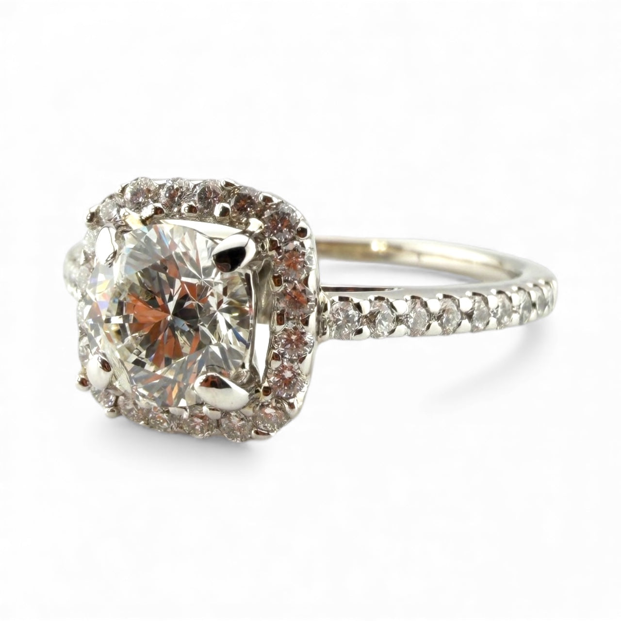 White 14K I1 H .80CT/.29CTW Diamond Engagement Ring