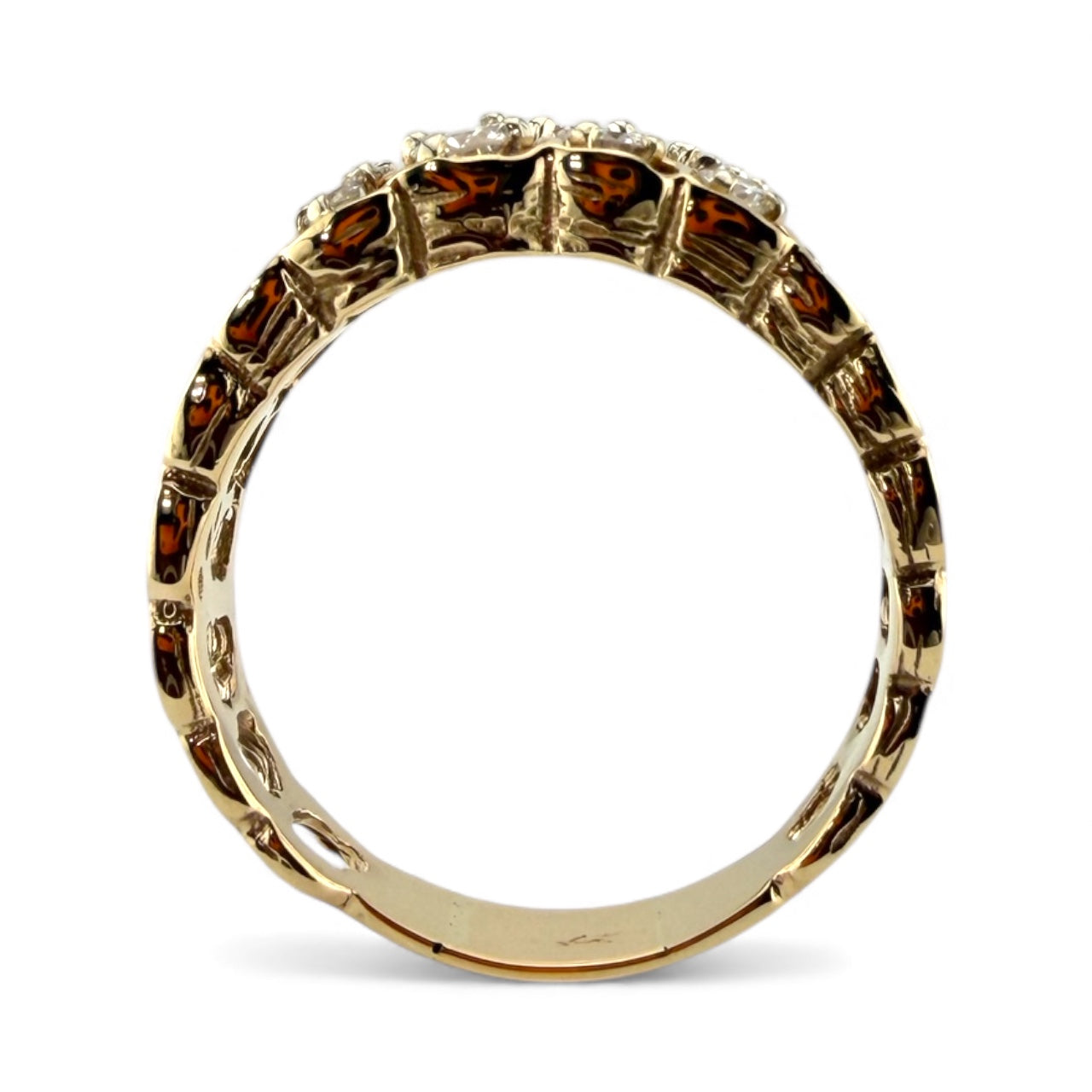 Yellow 14K .67CTW Diamond Nugget Style Ring