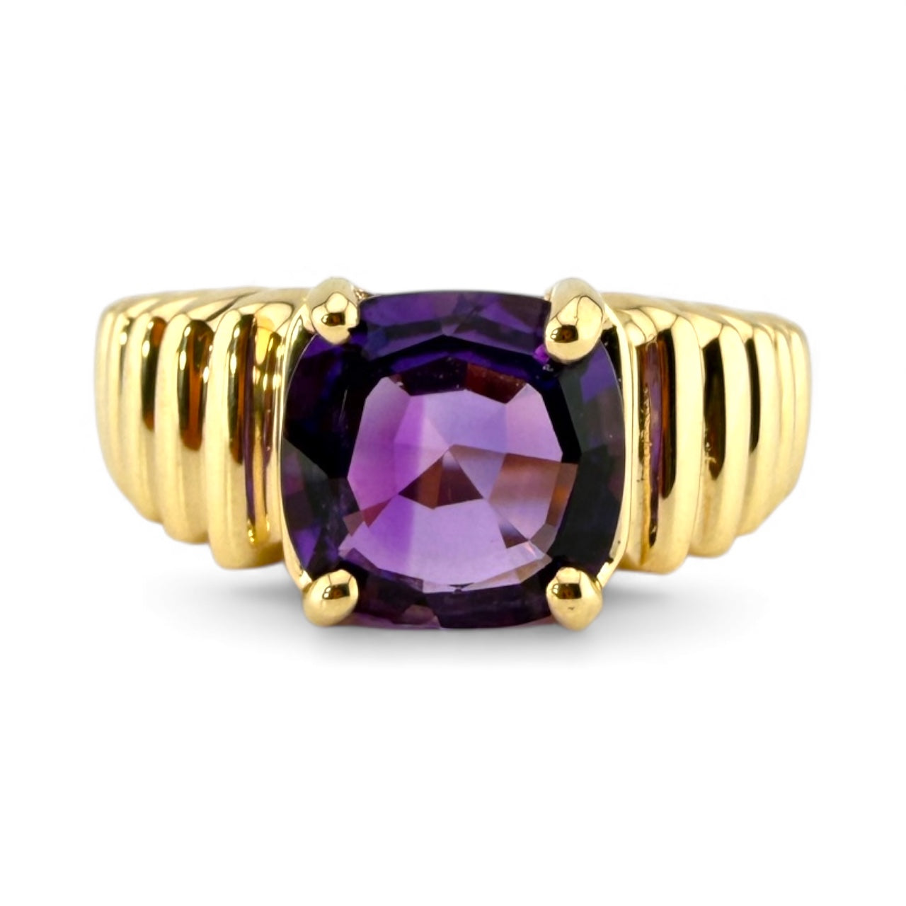 Yellow 14K Amethyst Ring