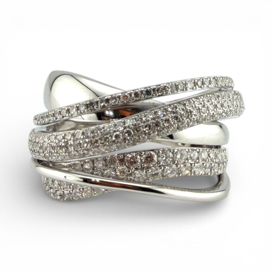 White 14K 1.75CTW Diamond Cocktail Ring