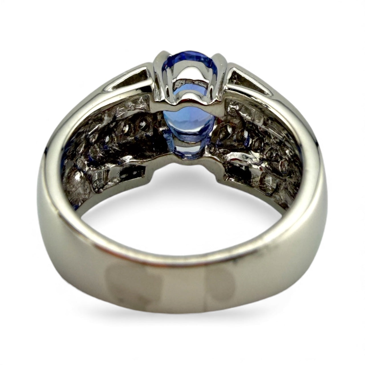 .900 Platinum Tanzanite & 1.2CTW Diamond Ring