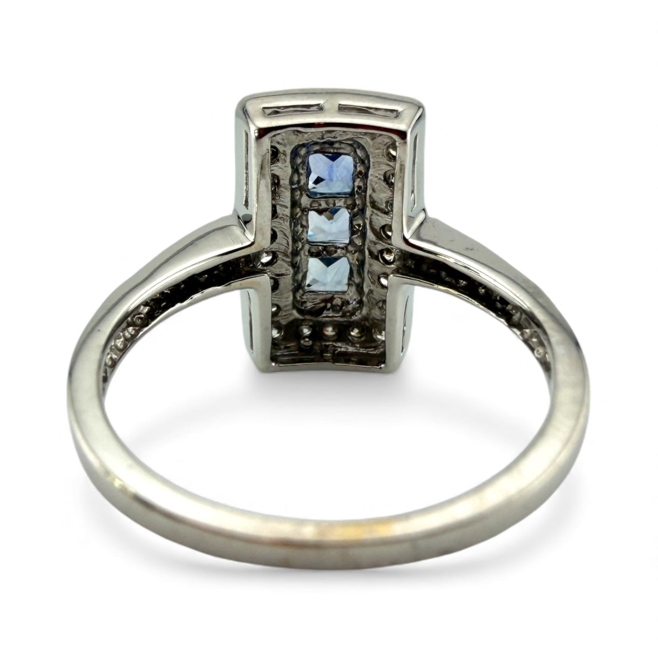 White 14K .40CTW Tanzanite & .25CTW Diamond Ring