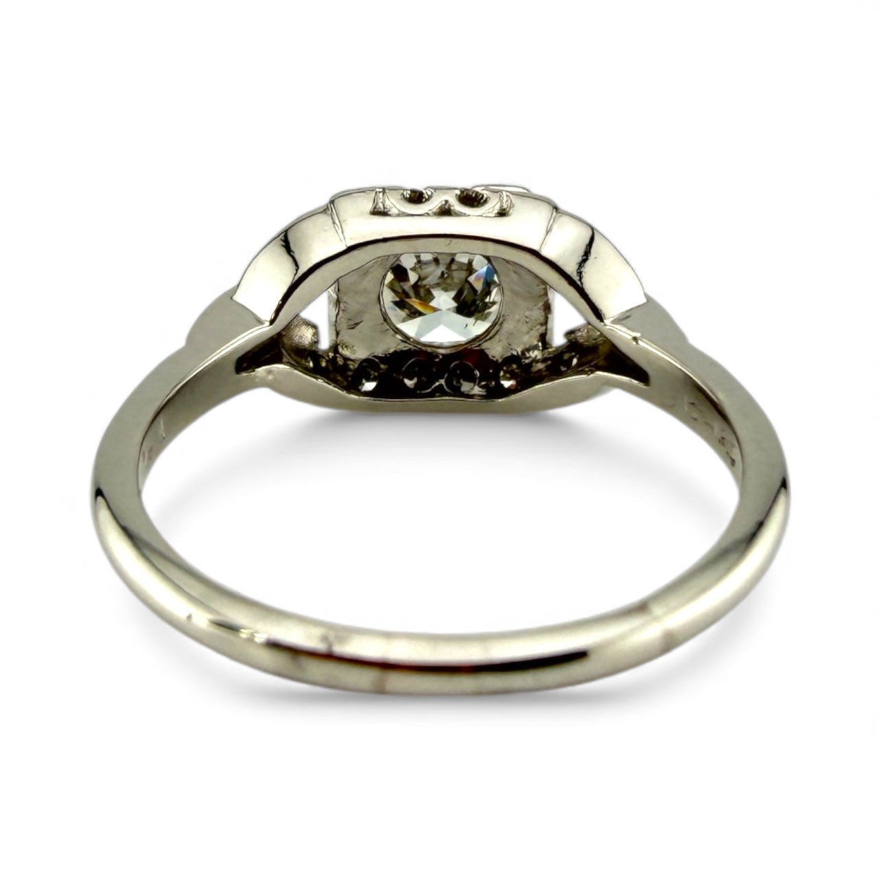 Platinum .95CT w/.12CTW Diamond Ring