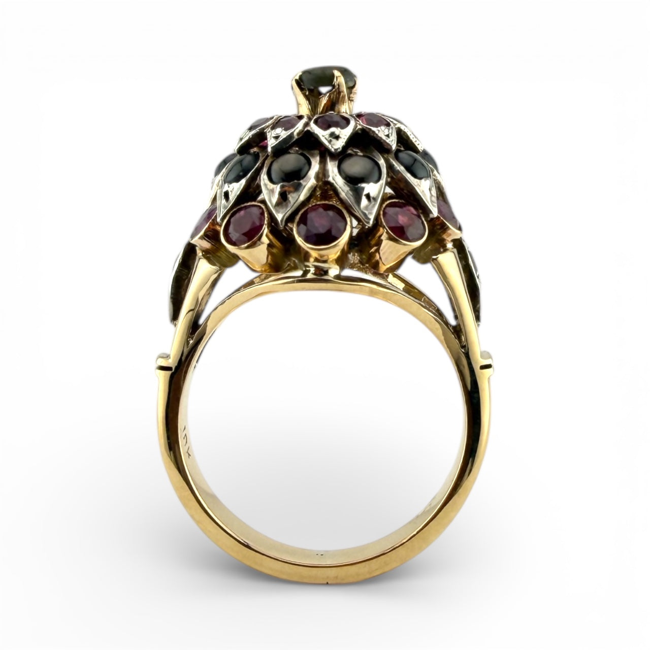 Yellow 10K Vintage Ruby & Star Sapphire Ring