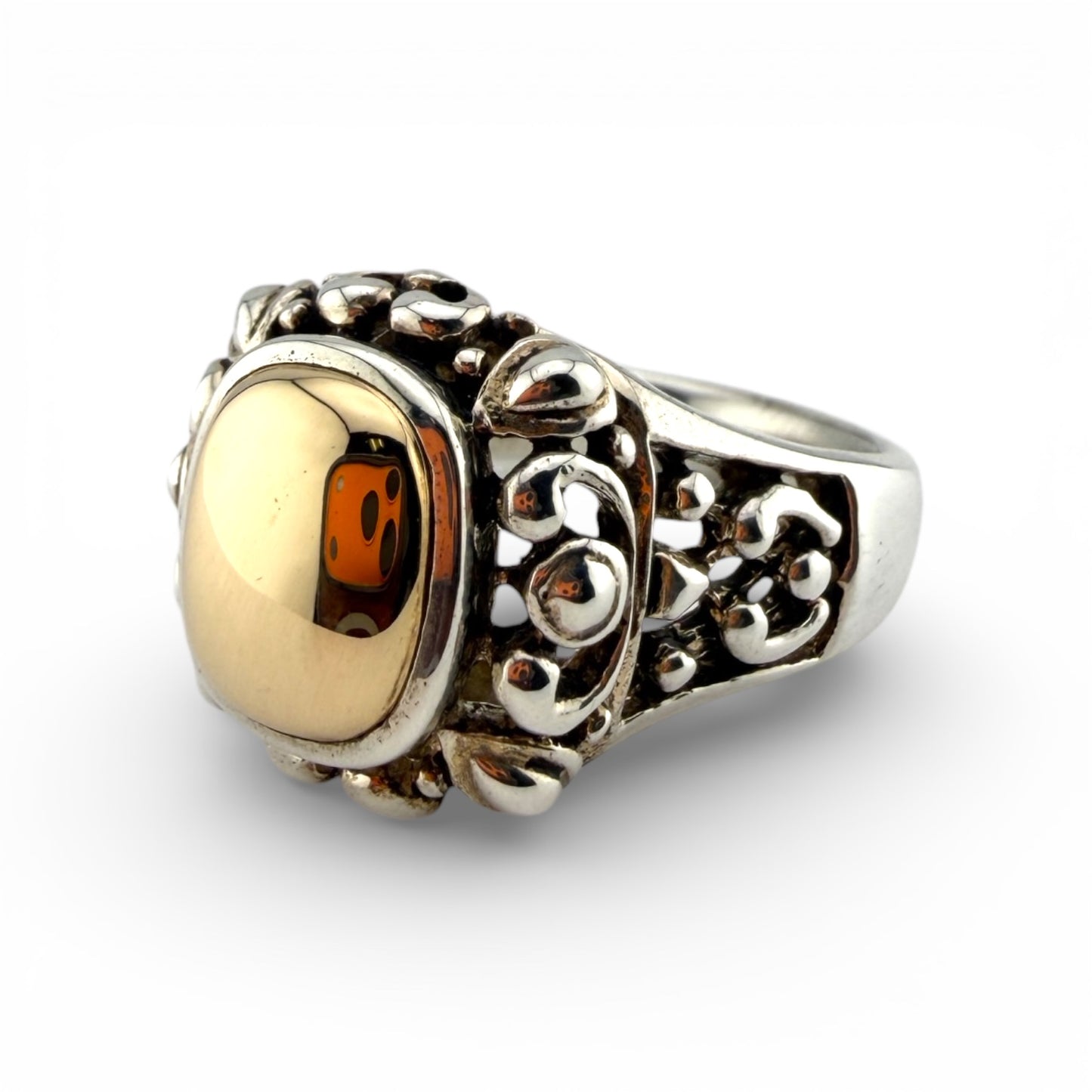 Sterling Silver & Y14K Ring