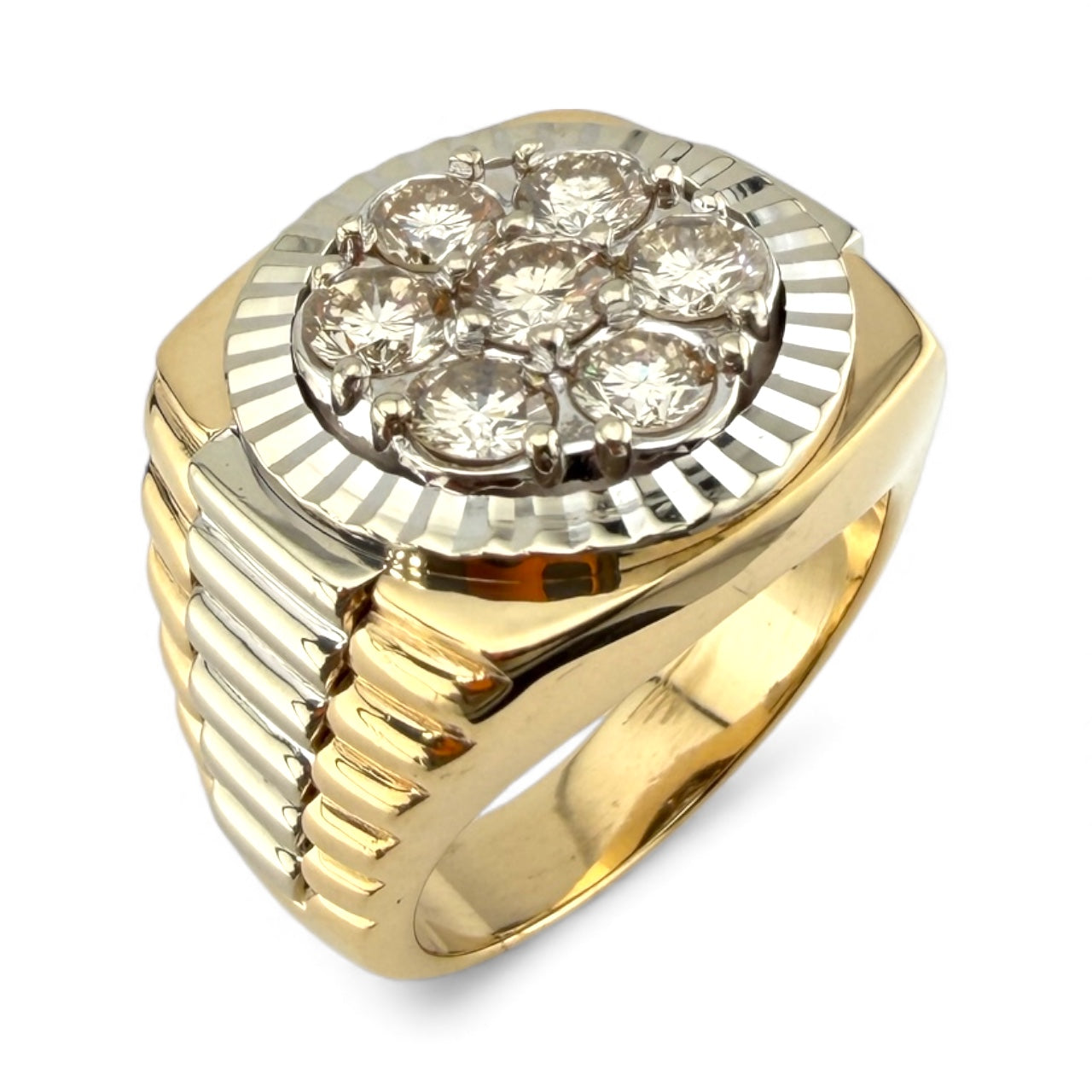 14K 2-Tone 1.87CTW Diamond Ring