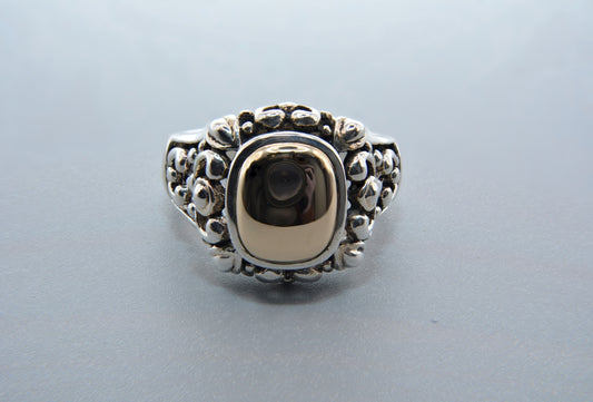 Sterling Silver & Y14K Ring