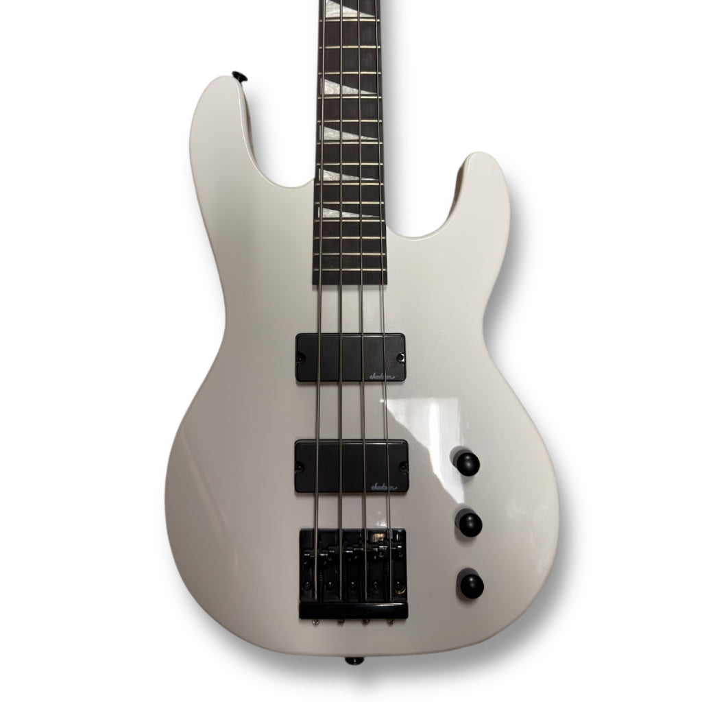 White Jackson Bass 4-String Bass Guitar
