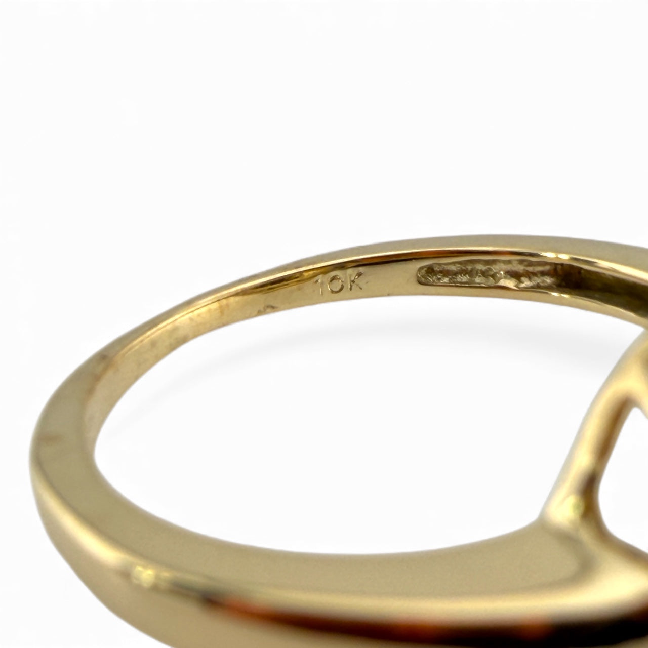 Yellow 10K Citrine & .14CTW Diamond Ring