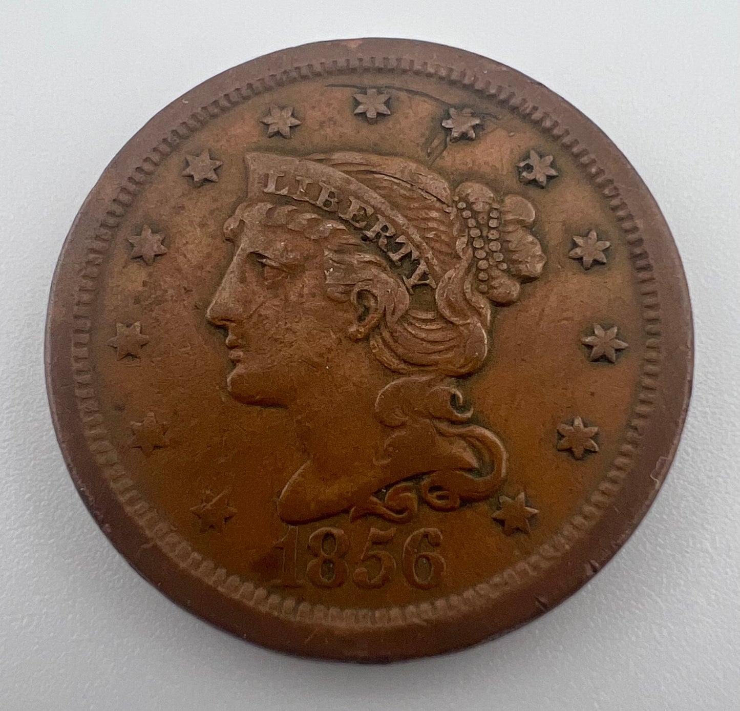 1856 Large Cent VF-30