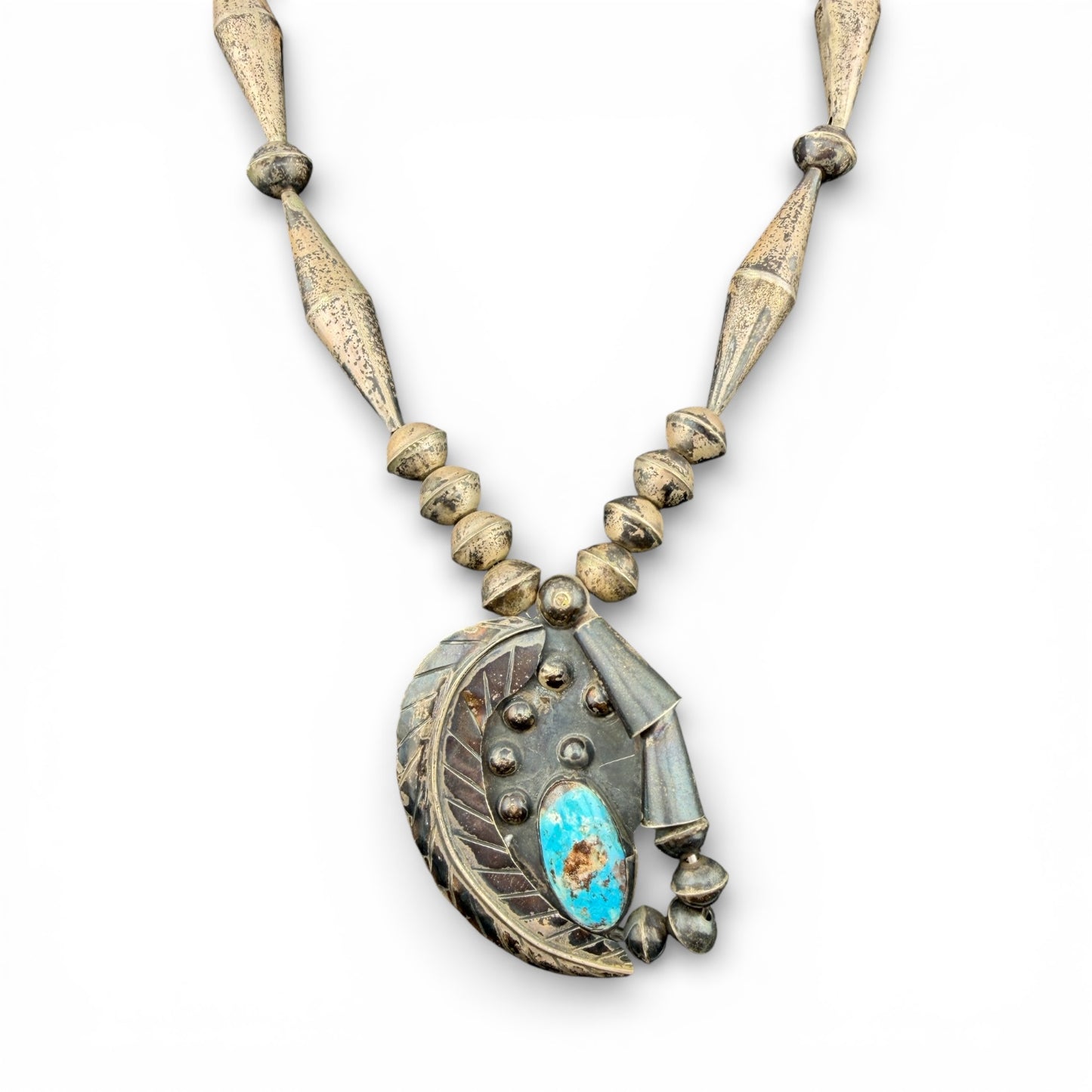 Silver Old Pawn Turquoise Necklace