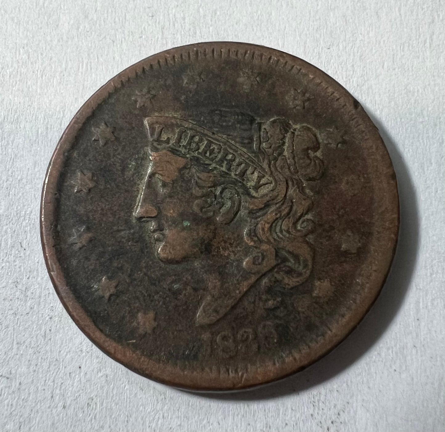 1838 Large Cent VF-30