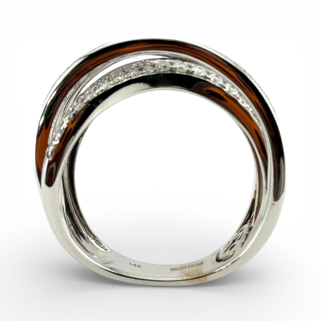 White 14K 1.75CTW Diamond Cocktail Ring