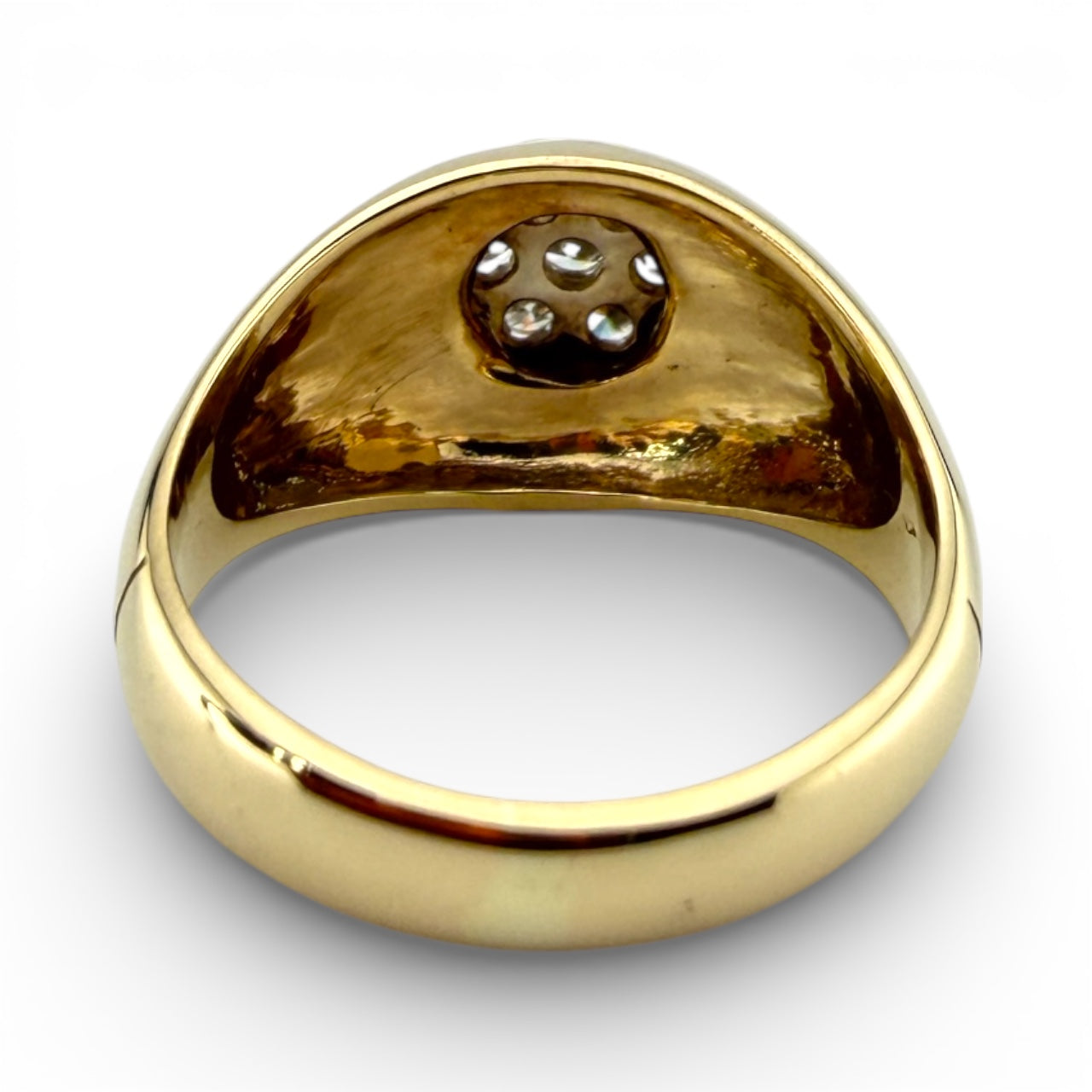 Yellow 14K .36CTW Diamond Cluster Ring