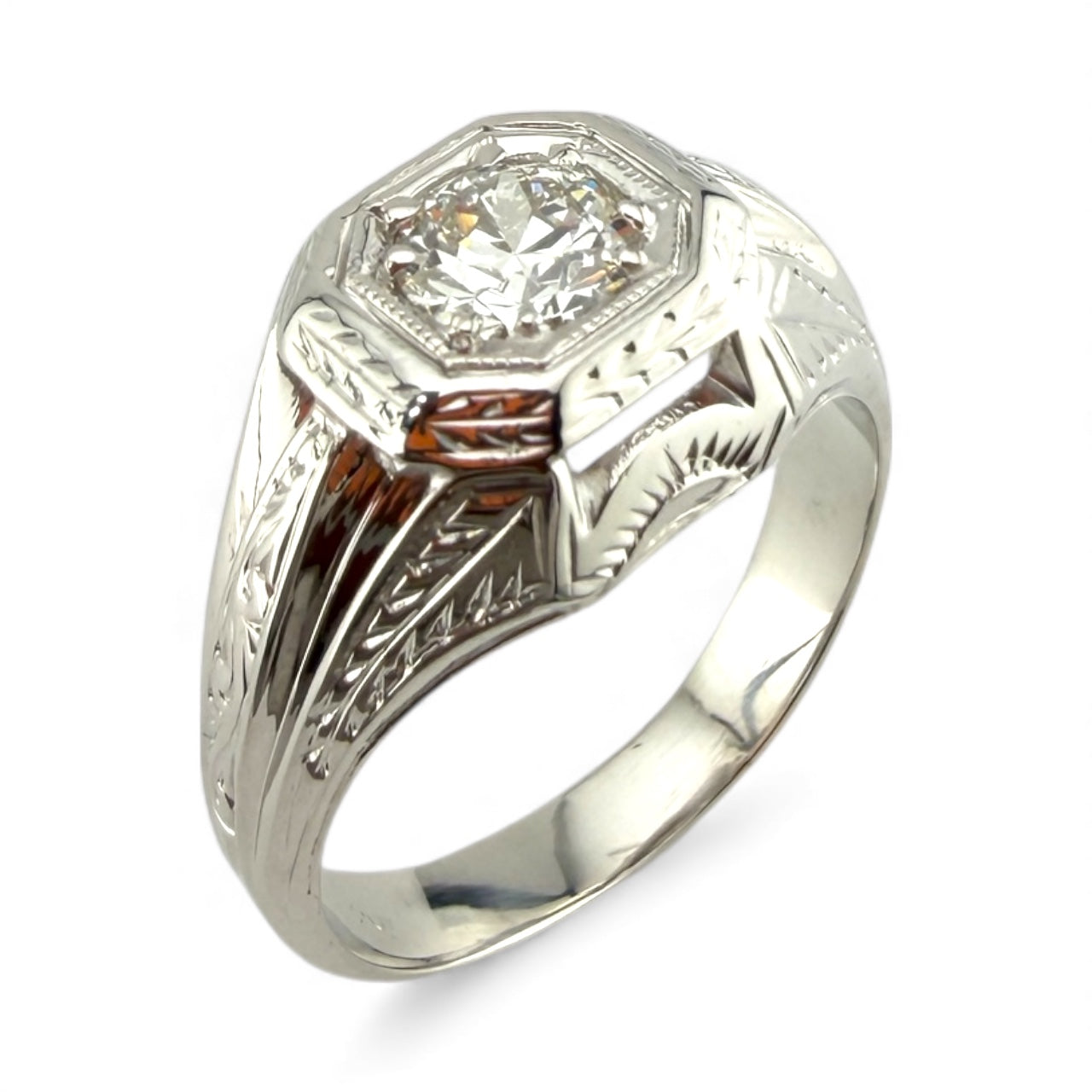 White 20K VS2 H .72CT Diamond Ring