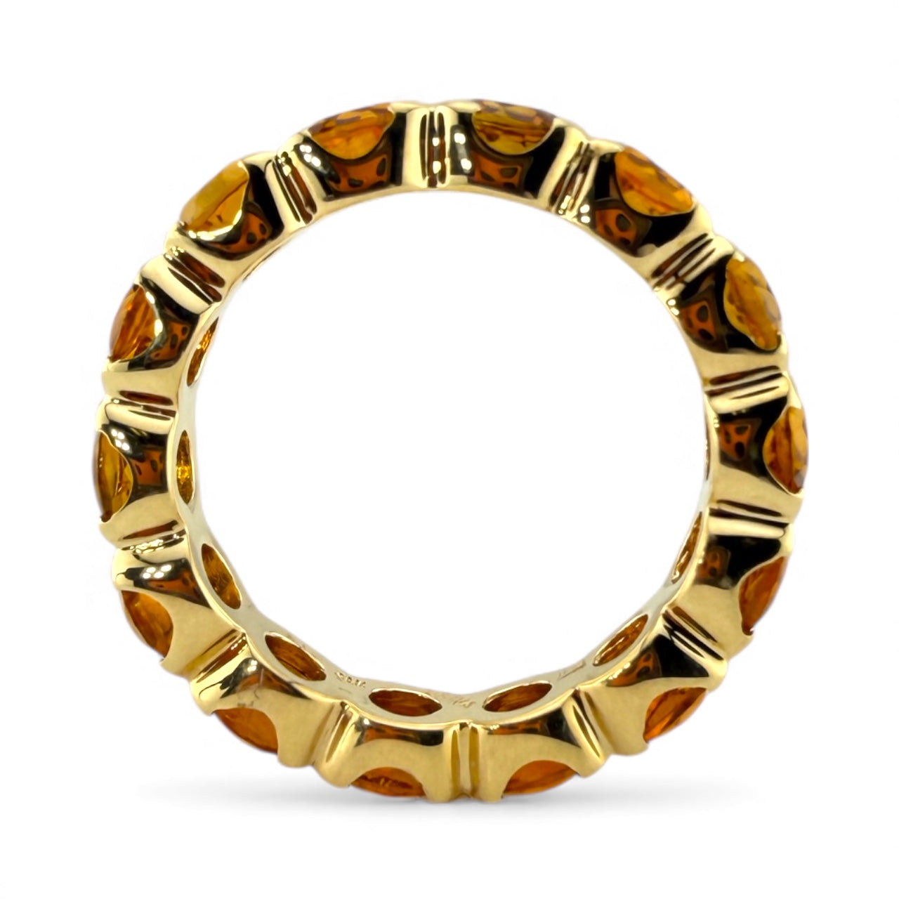 Yellow 14K Eternity Citrine Ring