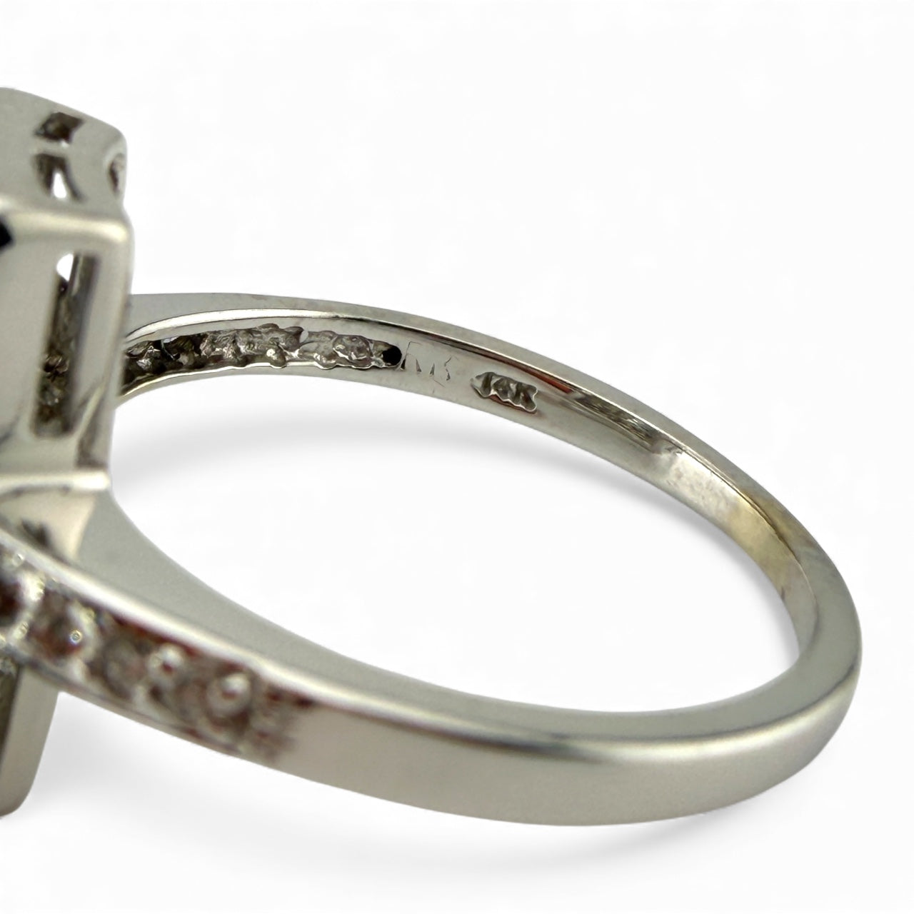 White 14K .40CTW Tanzanite & .25CTW Diamond Ring