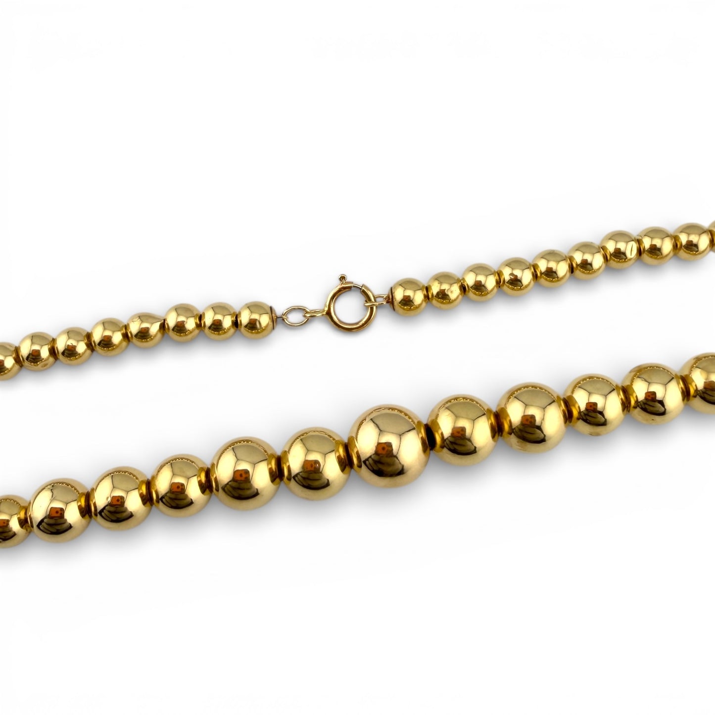 Yellow 14K 18.5” Beaded Necklace
