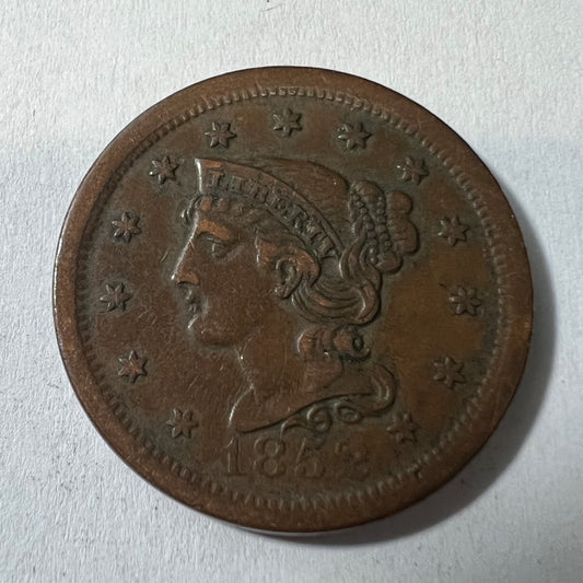 1852 Large Cent VF-30