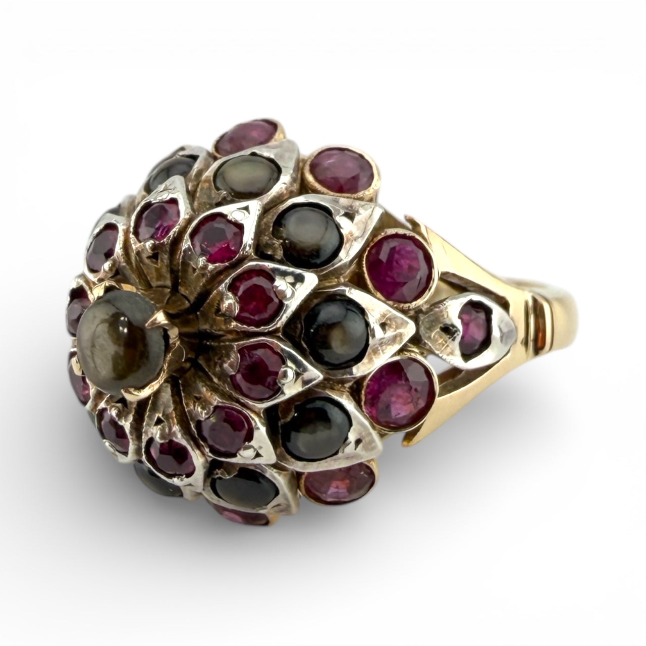 Yellow 10K Vintage Ruby & Star Sapphire Ring