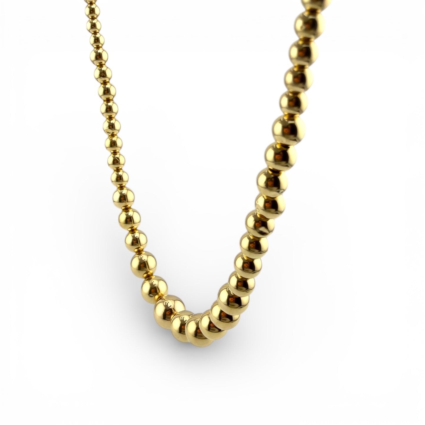 Yellow 14K 18.5” Beaded Necklace