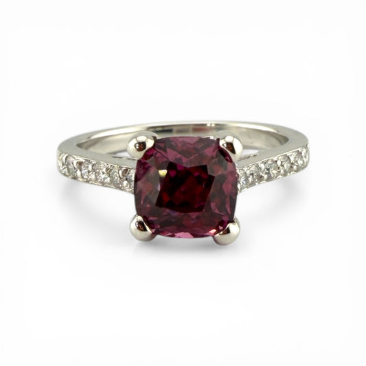 White 14K 1.86CT Tourmaline & Diamond Ring