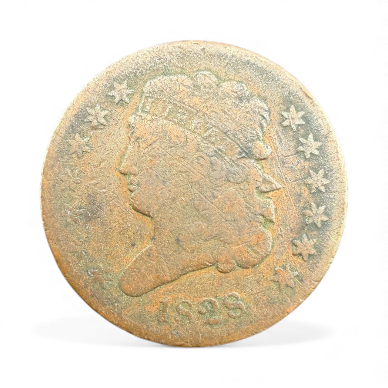 1828 Half Cent w/13 Stars