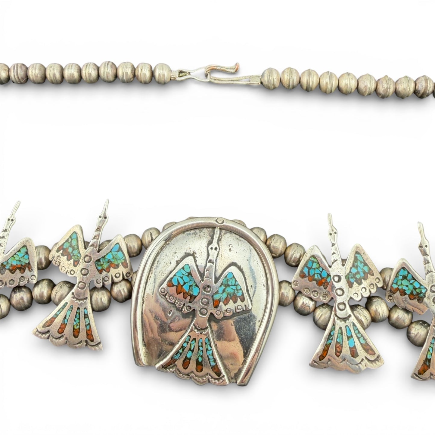Sterling Silver Turquoise Navajo Necklace