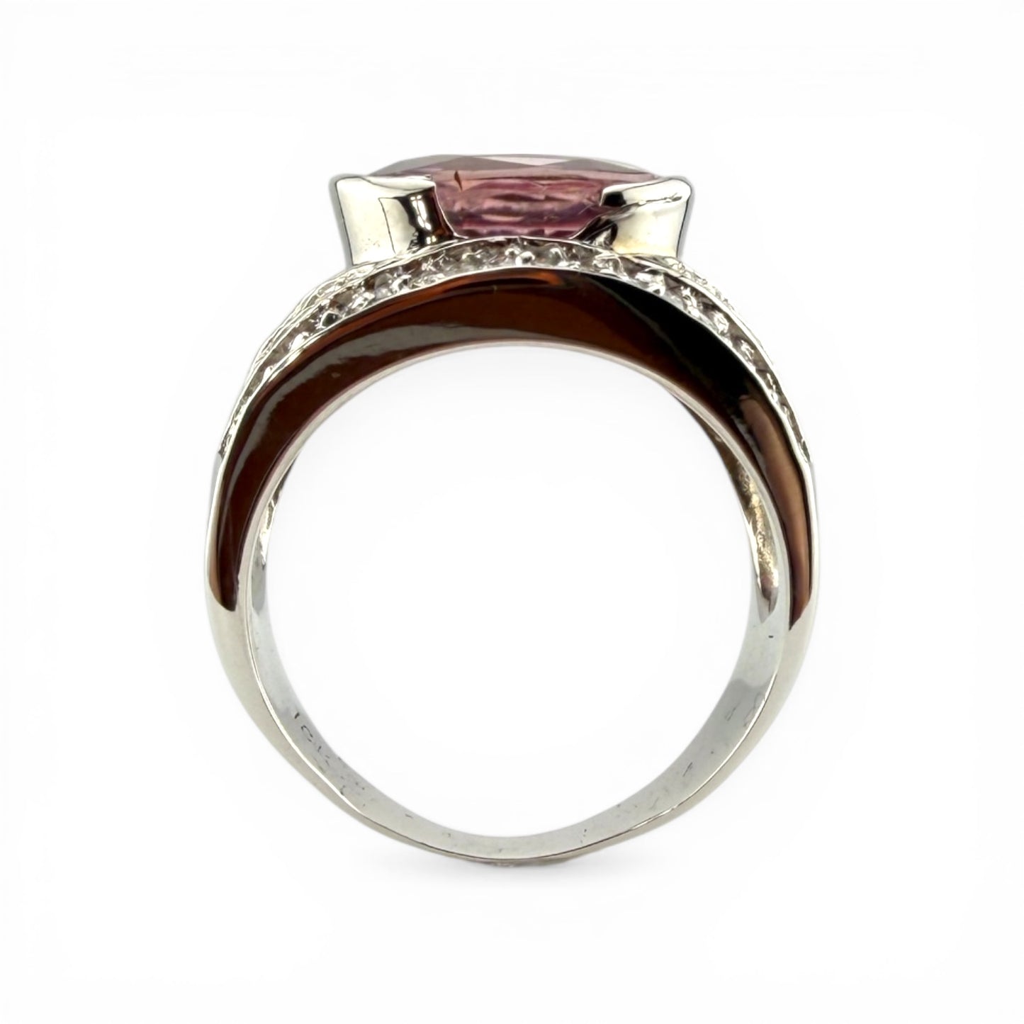 W18K Tourmaline & .50CTW Diamond Ring