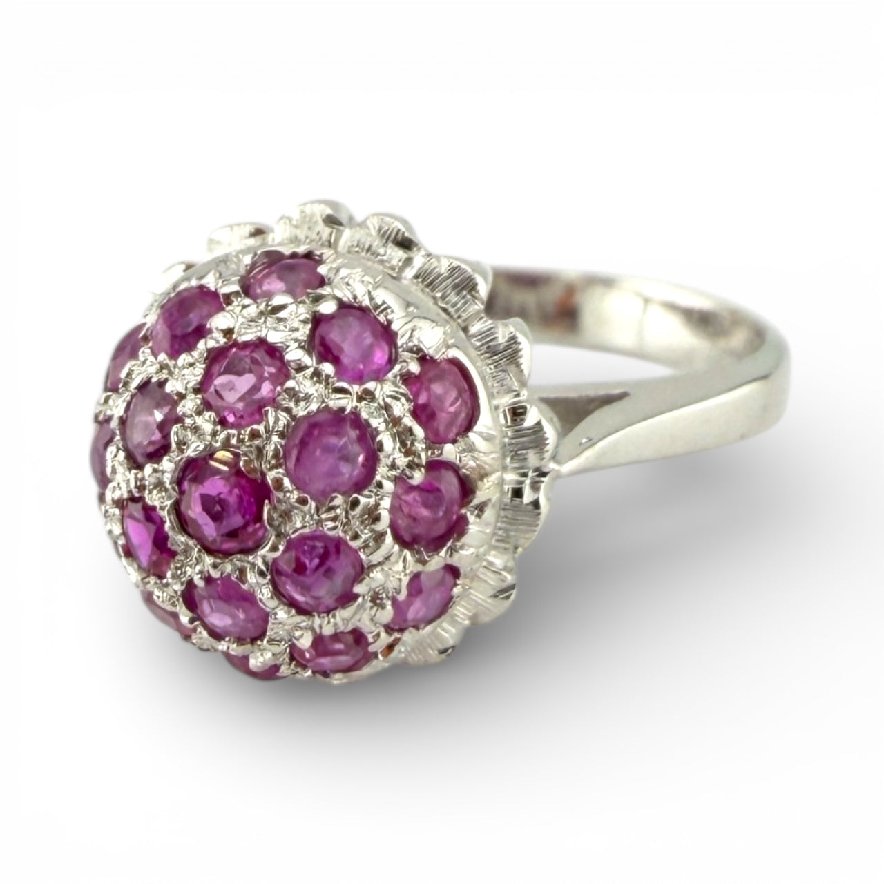 White 18K Ruby Ring