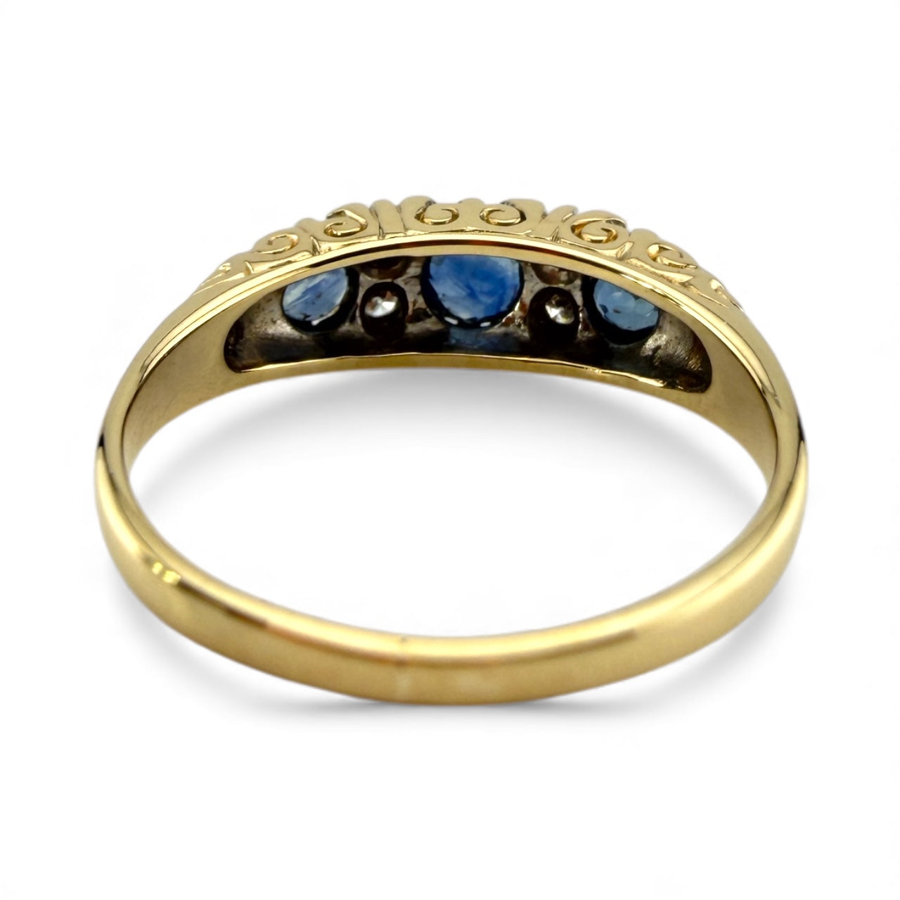 Yellow 9K Tanzanite & Diamond Ring