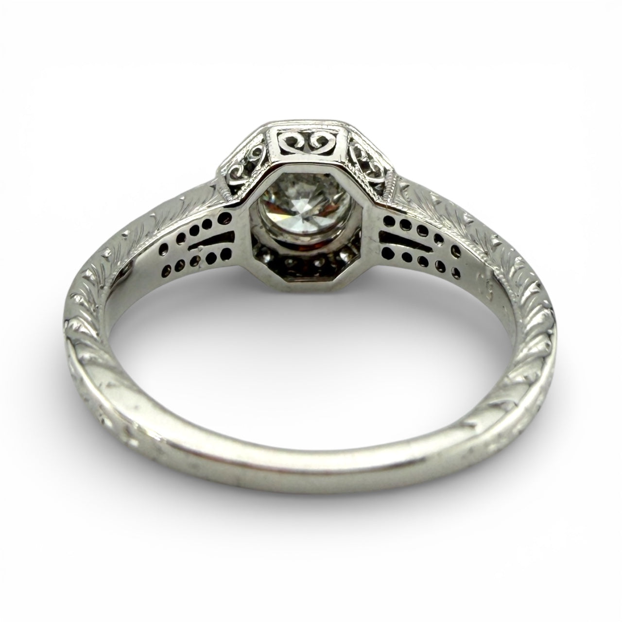 White 18K 1.16CT I1 K & .18CTW Diamond Ring