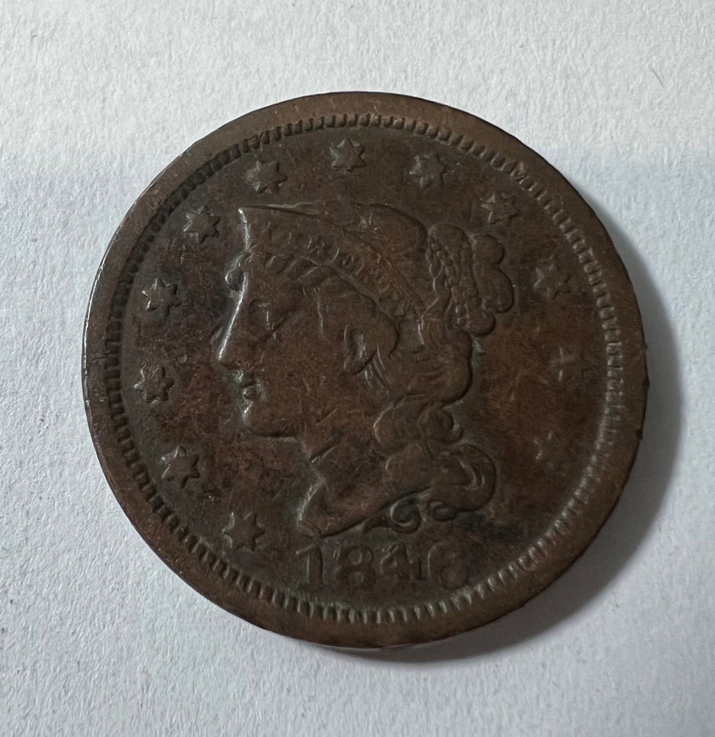 1846 Large Cent VF-20