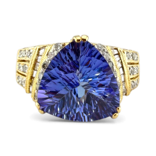 Yellow 14K Dyach 4.44CT Tanzanite & .61CTW Diamond Ring