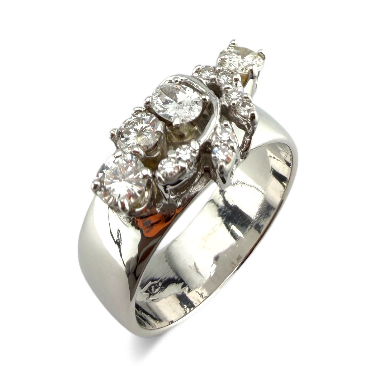 White 14K .76CTW Diamond “Floral” Ring