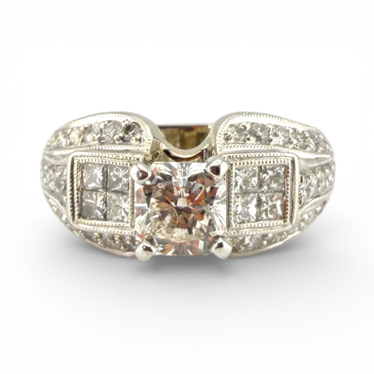 White 18K .75CT & .70CTW Diamond Ring