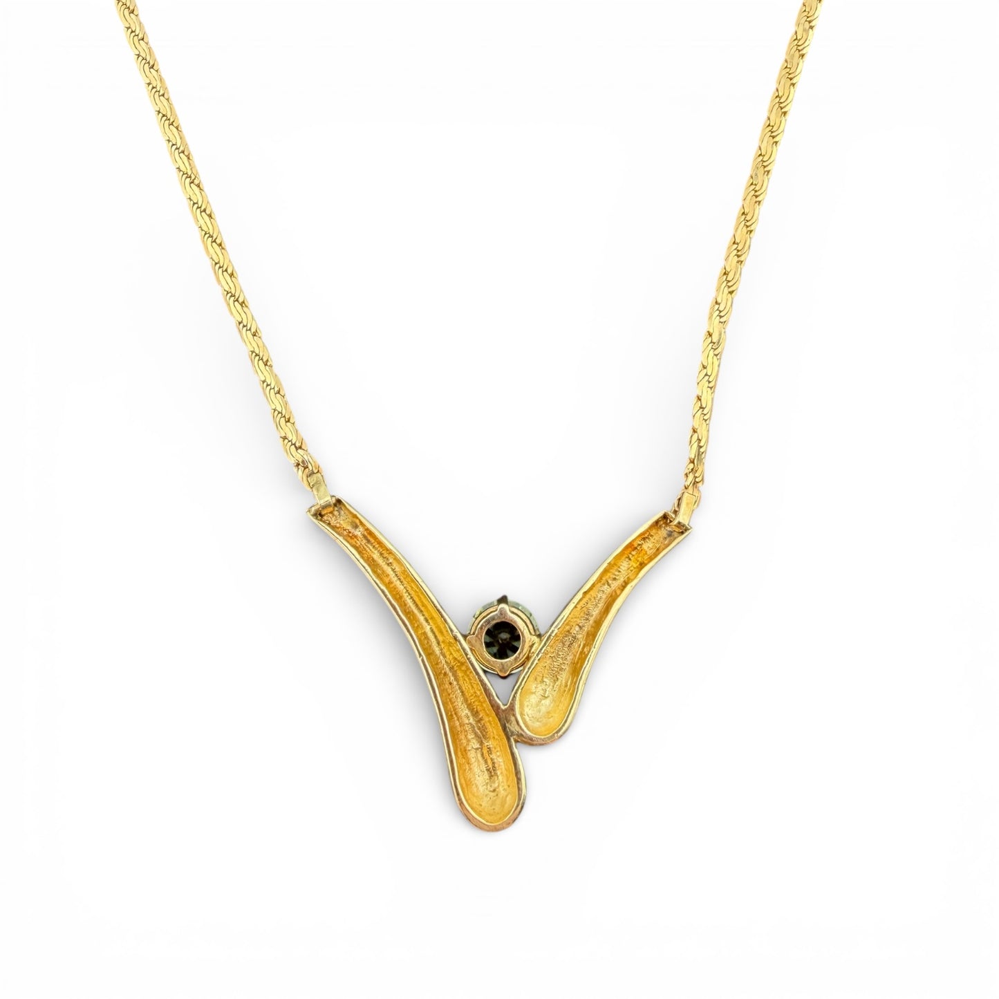 Yellow 14K Aquamarine Necklace