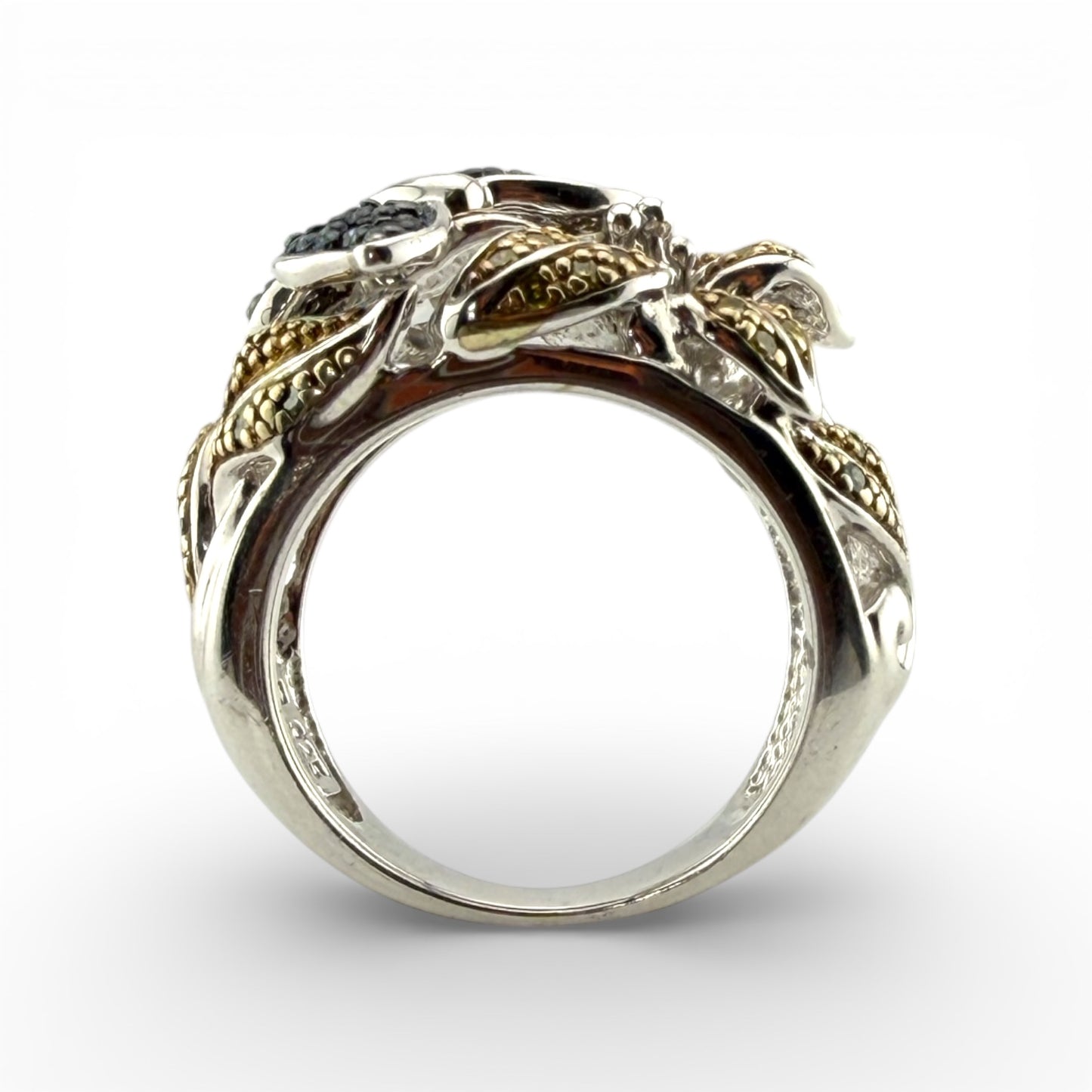 Sterling Silver & .25CTW Diamond Ring