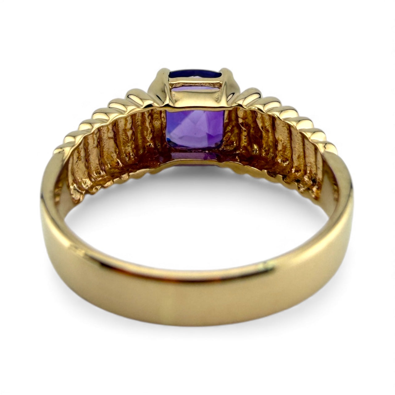 Yellow 14K Amethyst Ring