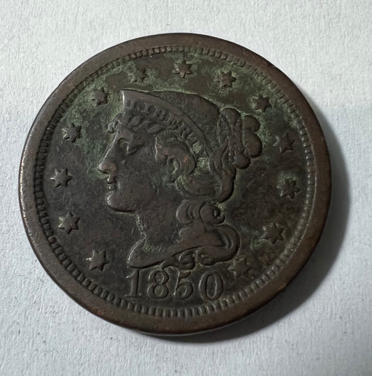 1850 Large Cent VF-25