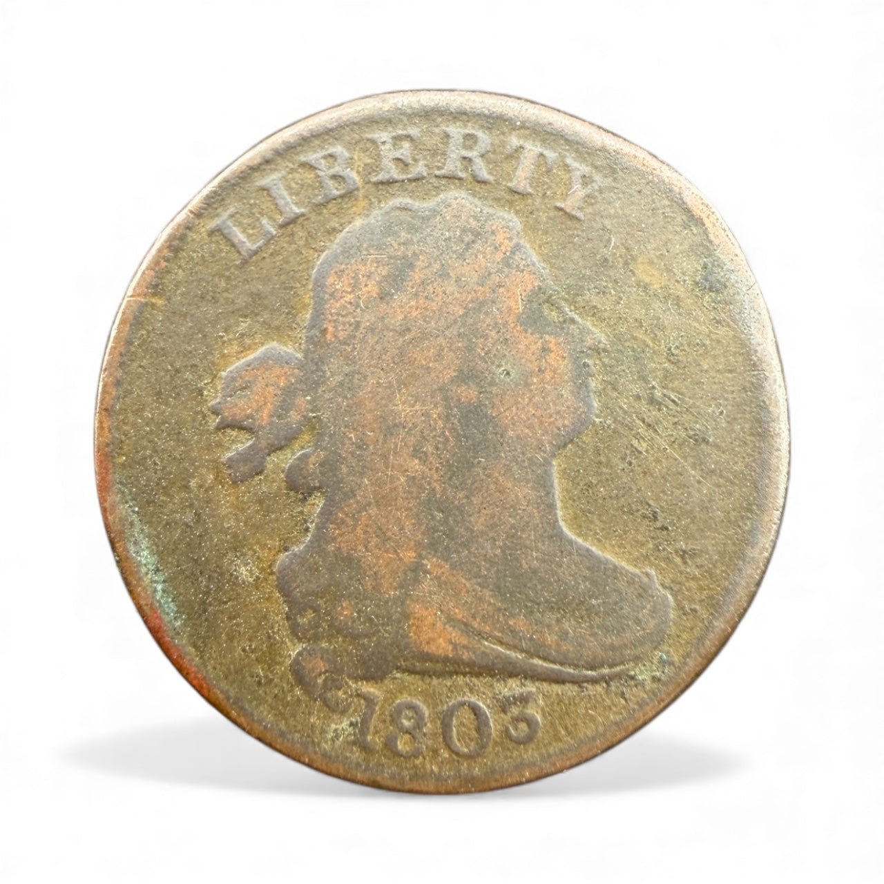 1803 Half Cent w/Reverse Damage