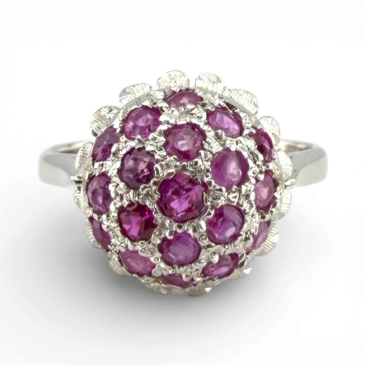White 18K Ruby Ring