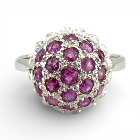 White 18K Ruby Ring