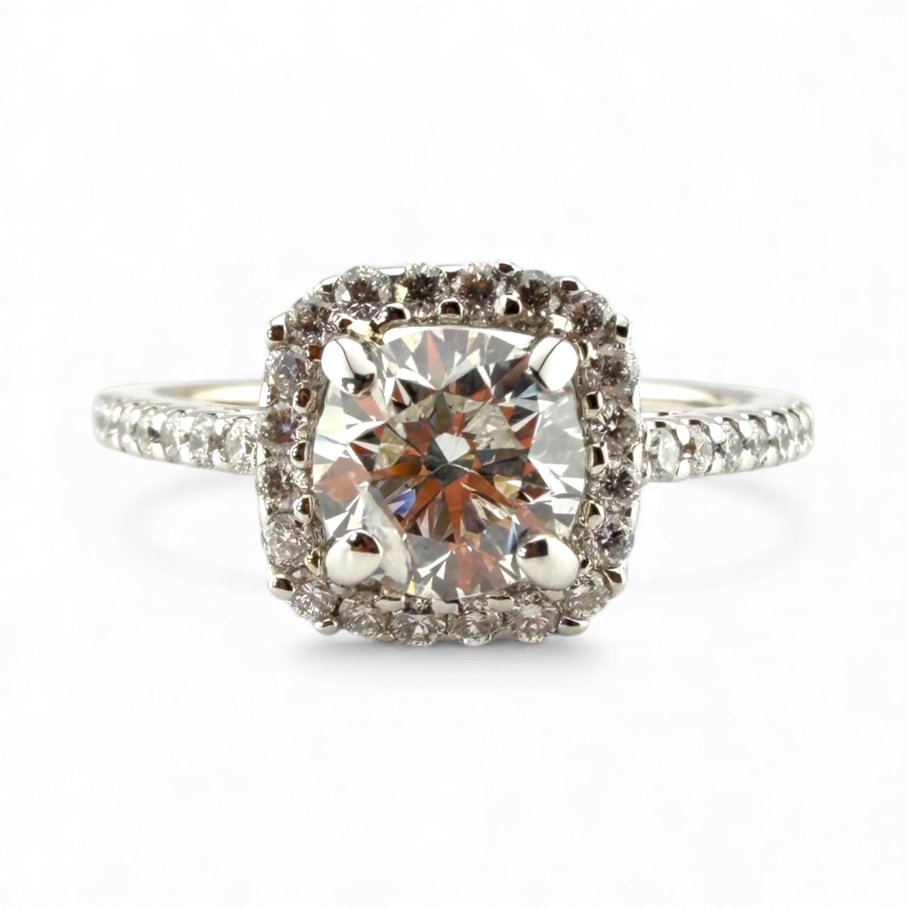 White 14K I1 H .80CT/.29CTW Diamond Engagement Ring