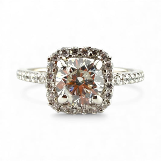 White 14K I1 H .80CT/.29CTW Diamond Engagement Ring